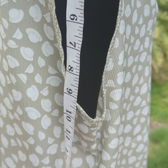 LaChine Classic‎ by Galinda Wang Blouse Button Up Sleeveless Grey White - Picture 7 of 11